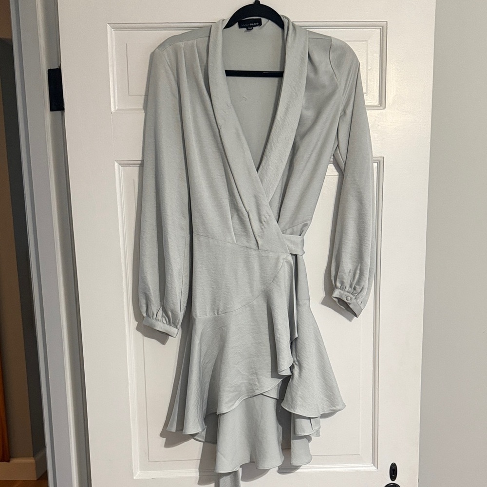 Lucy Paris Silver Long Sleeve Dress